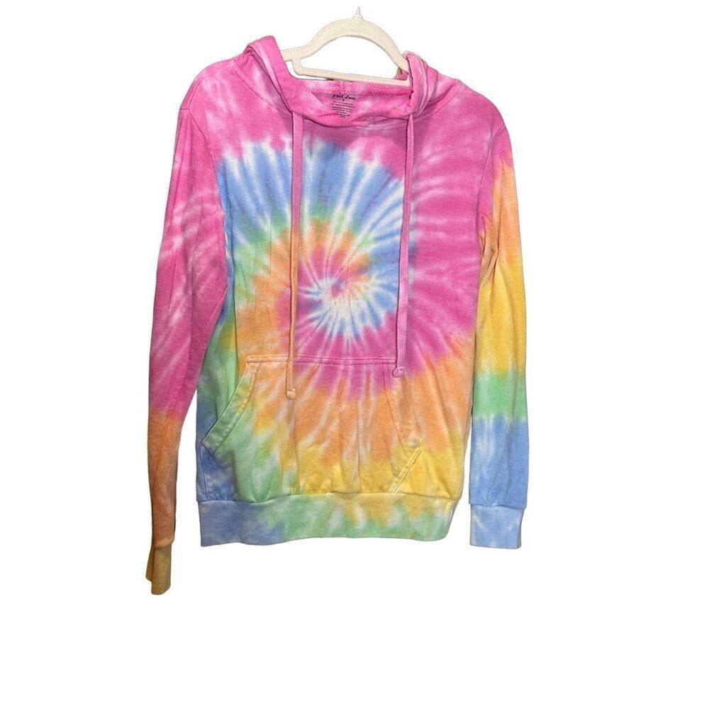 Just Love womens tie dye hoodie sz S‎ hippie boho